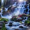 Beautiful Landscape Waterfall Diamond Art Kit for Adults Beginners, 5D DIY Full Drill Round Diamond Painting Kit, Home Wall Decor Craft Set 12x12 Inch
